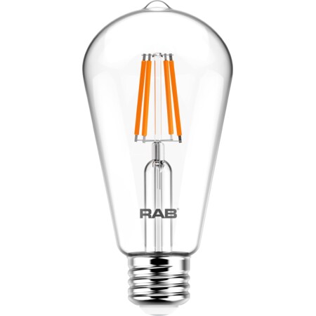 Rab FILAMENT ST19 3.8W 40EQ 350LM E26 CRI90 2700K DIM CLEAR ST19-3-E26-927-F-C